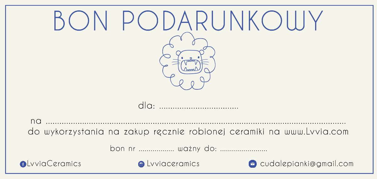 Bon podarunkowy na ceramikę