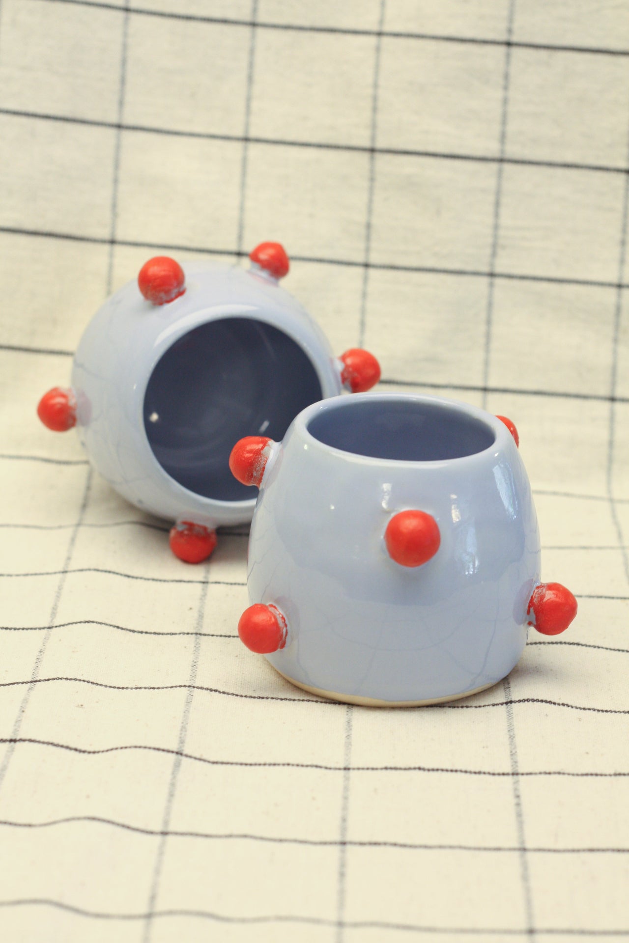 Czarki w kulki niebieskie