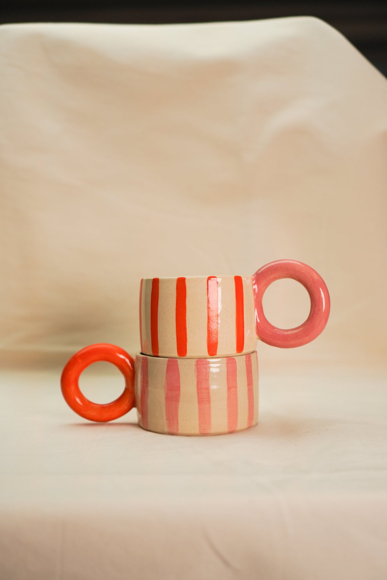 Filizanki CIRCUS ceramiczne w paski