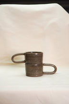 Filiżanki ceramiczne antracytowe