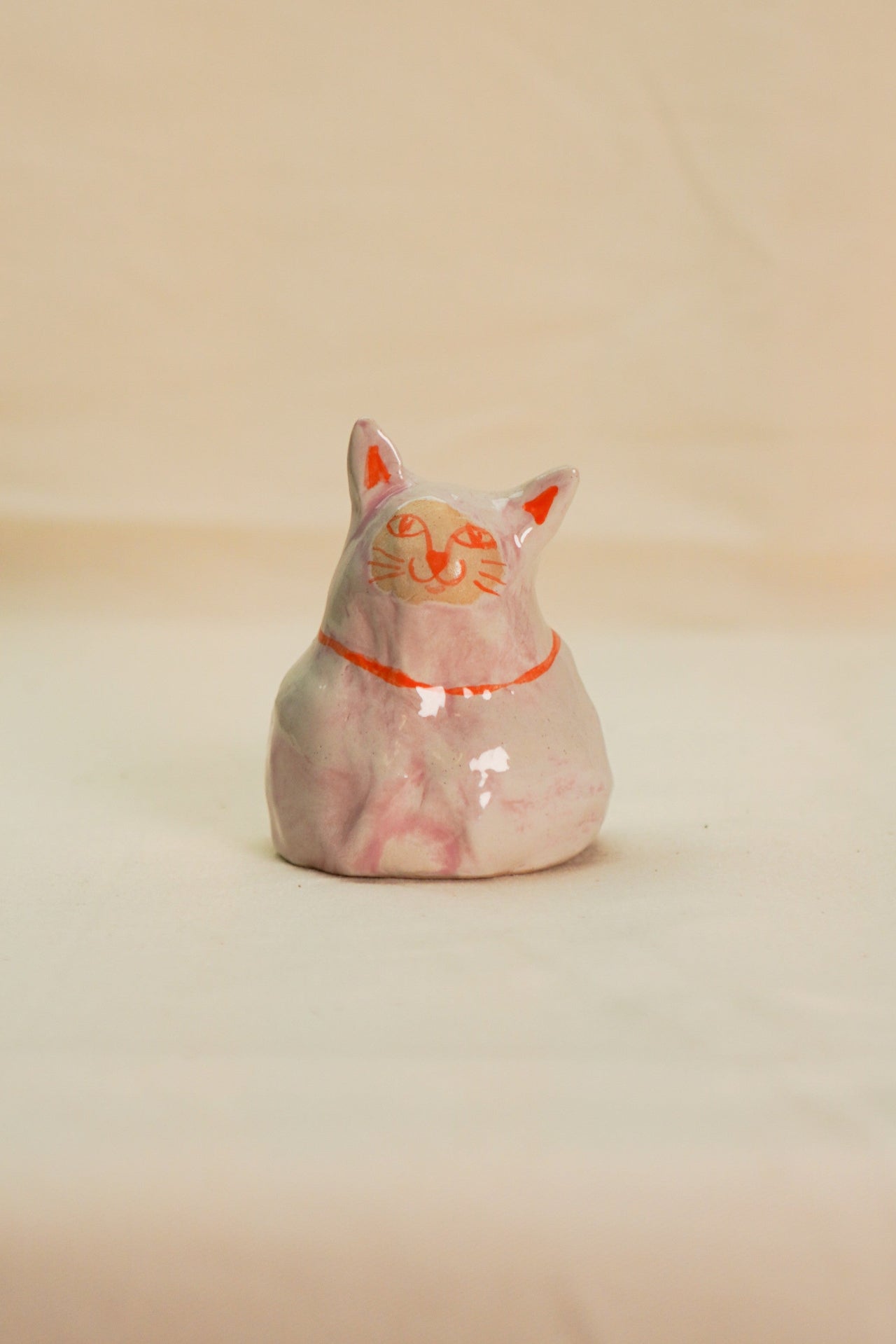 Kotek figurka różowy