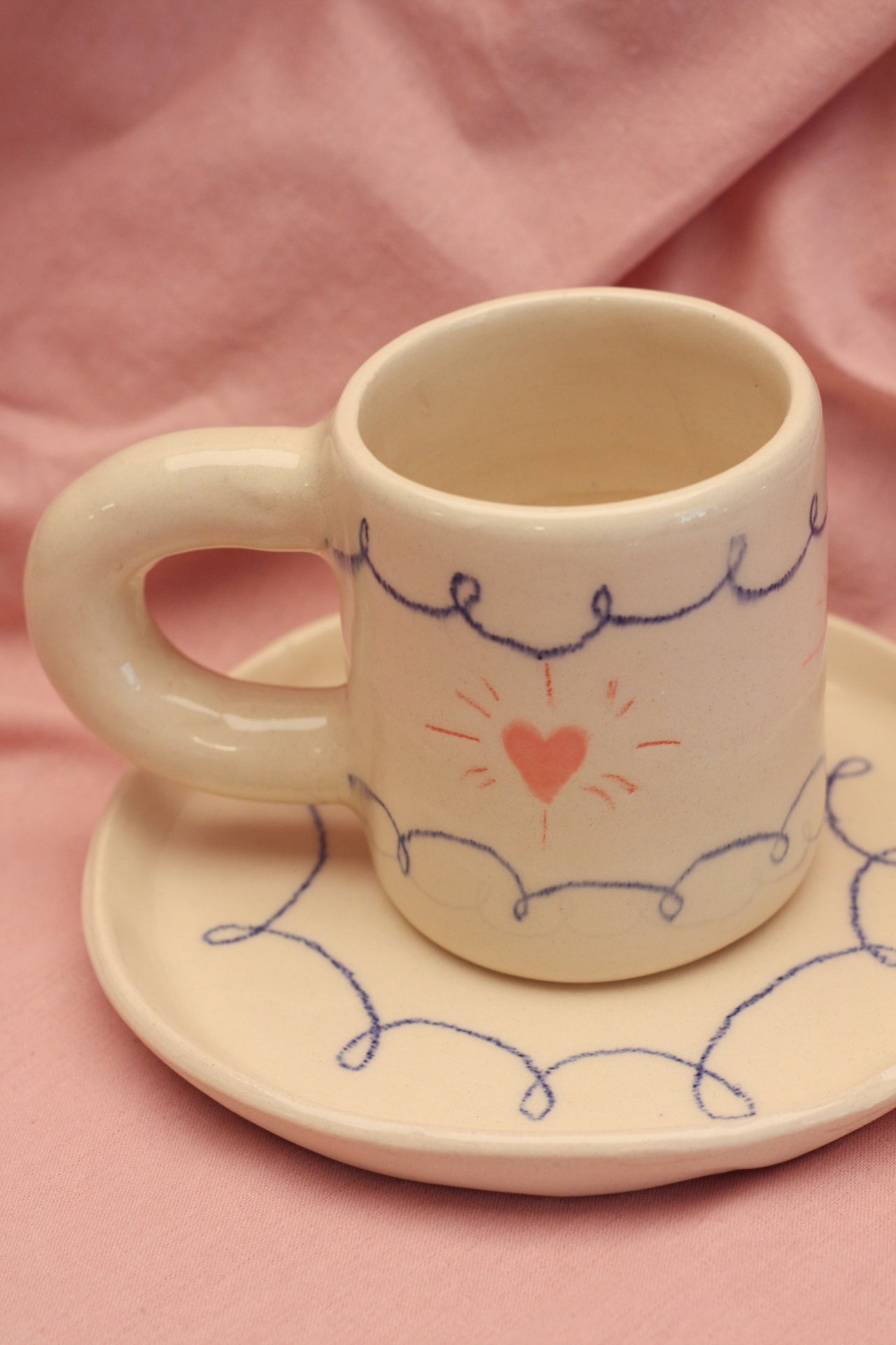 Kubek cottage i talerz