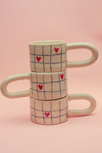  Kubki w kratkę w serca amore