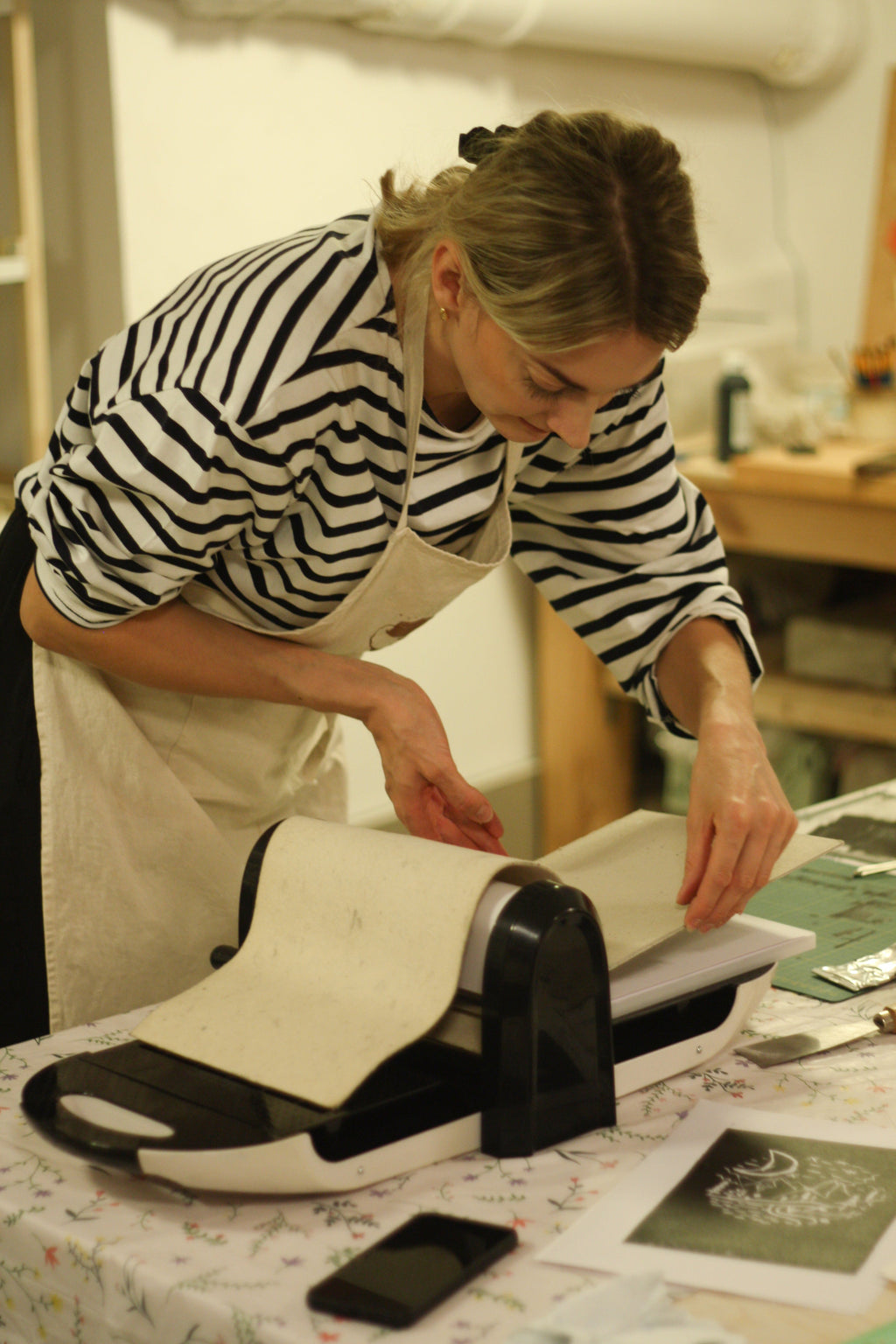 Prasa drukarska warsztaty z linorytu