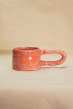 Różowa filiżanka SUNSET w kropki