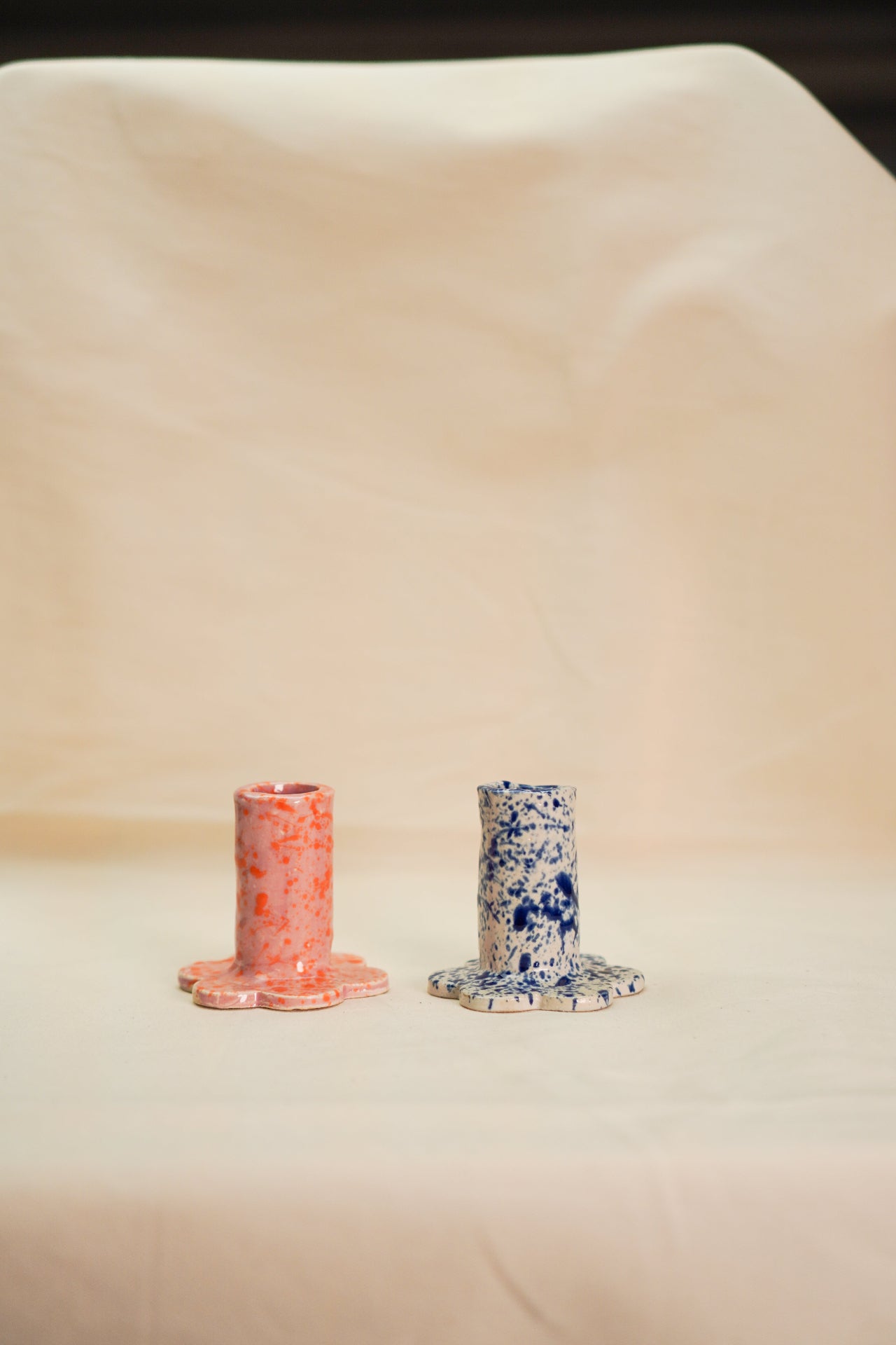 Świeczniki WATRA ceramiczne w ciapki