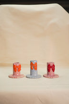 Świecznki ceramiczne z kokardą