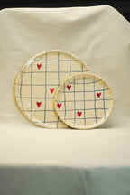 Talerze w kratkę AMORE