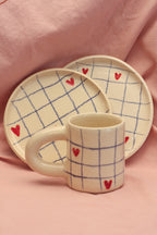 Zestaw amore talerze i kubek