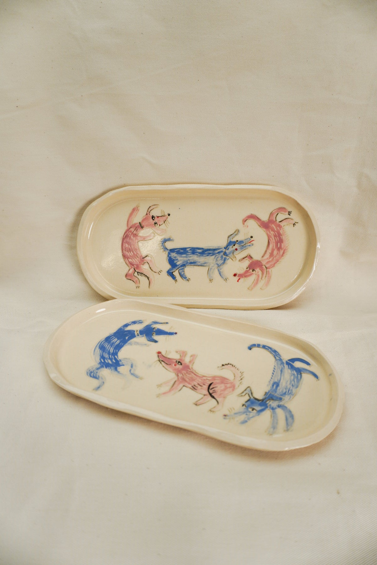 talerzyk w kolorowe pieski