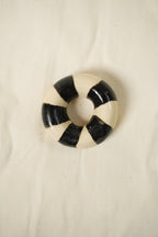 Świecznik oponka biało-czarny 