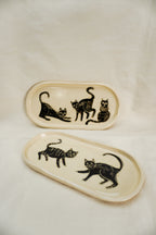 Dwa talerzyki w kotki