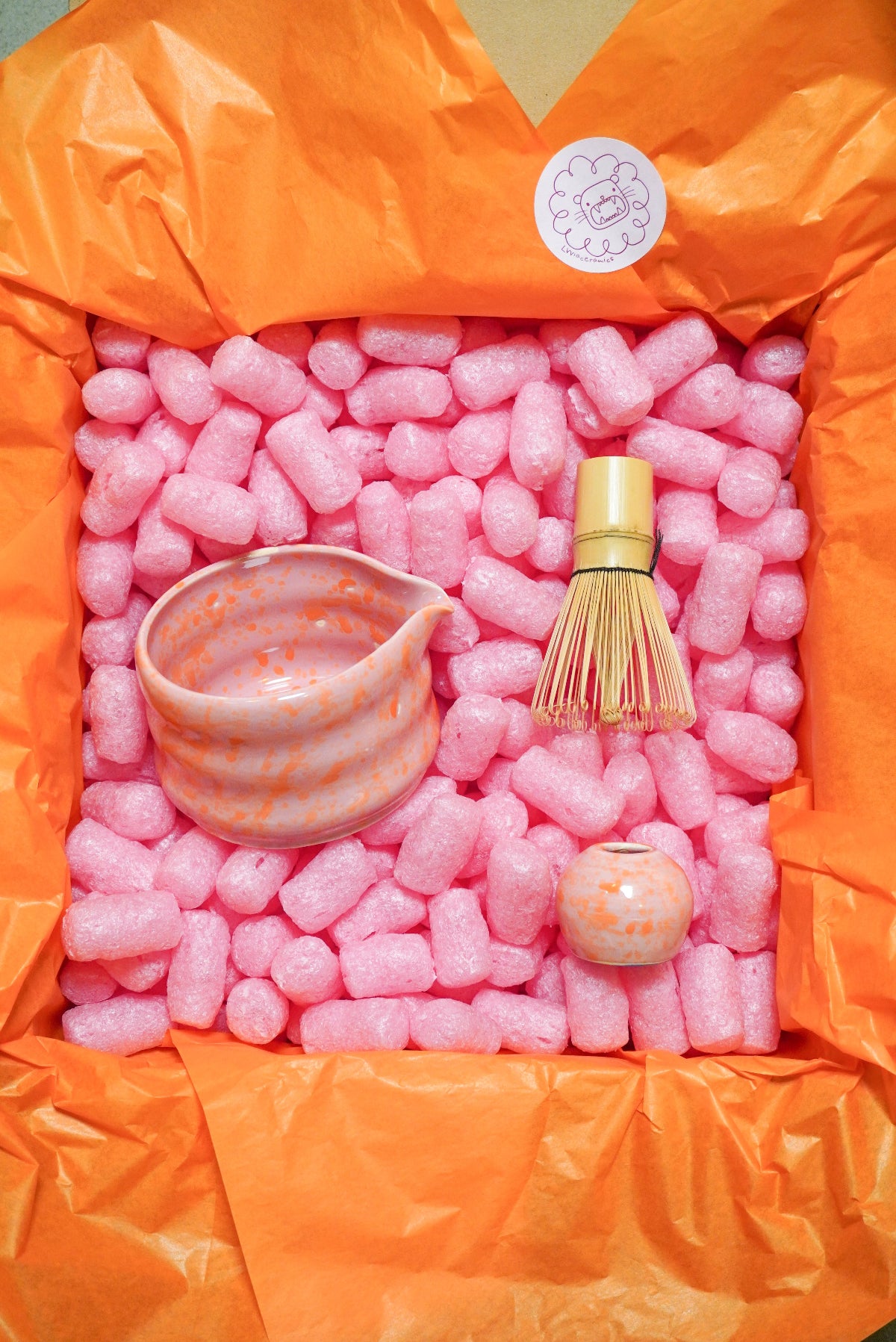 Zestaw do matchy różowy w ciapki